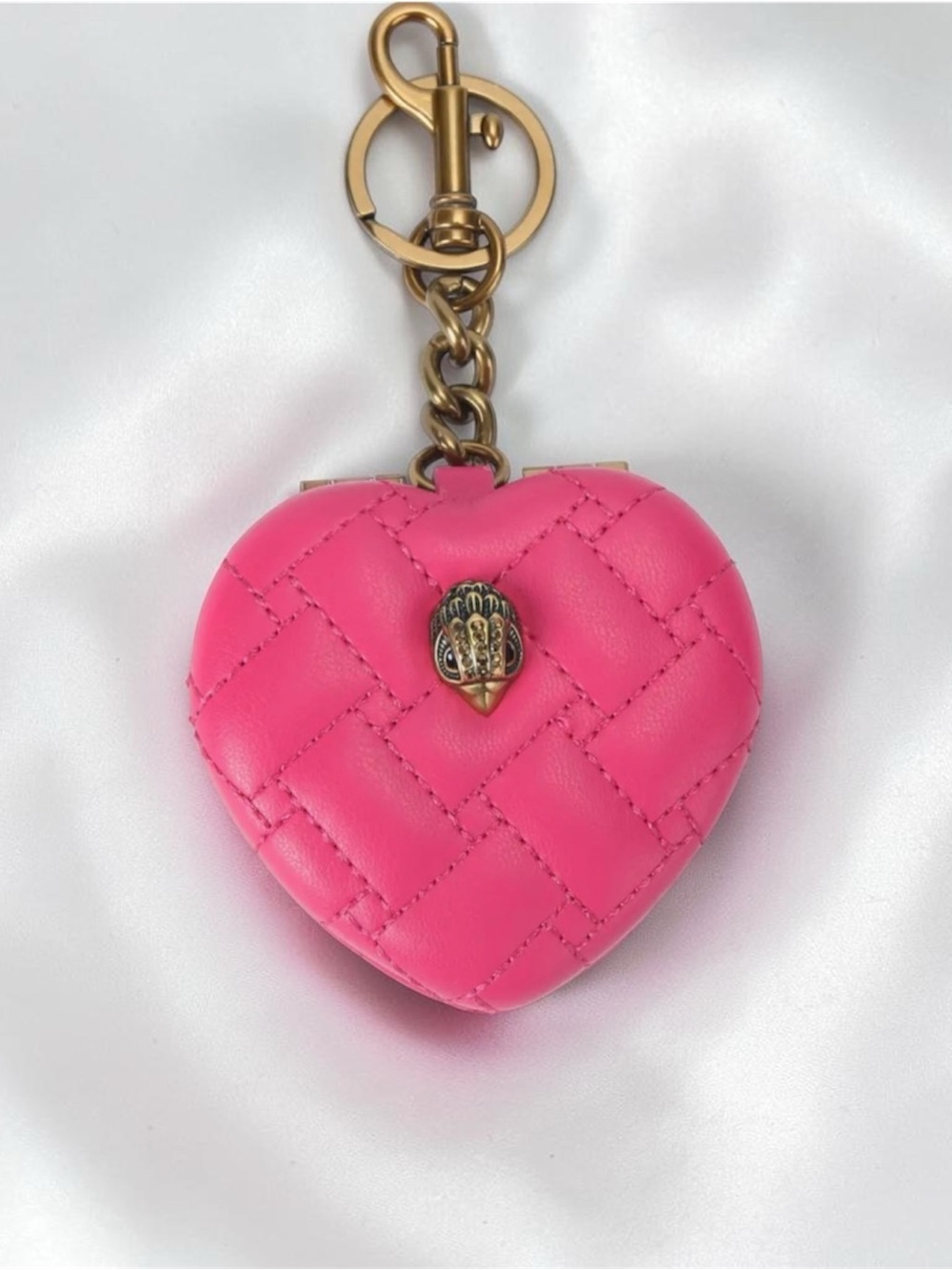 NWT Kurt Geiger Pink Kensington Mirror Bag Charm